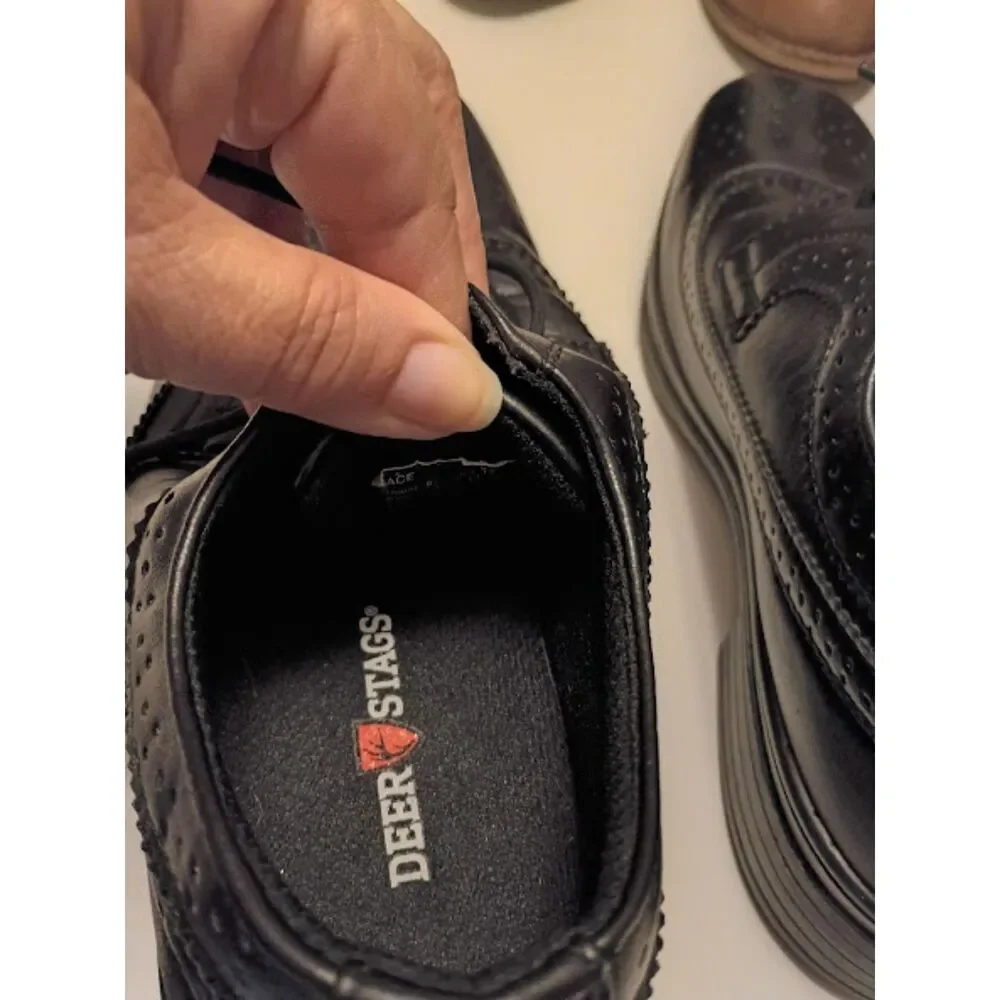 Deer Stags Wingtip style kids dress shoe